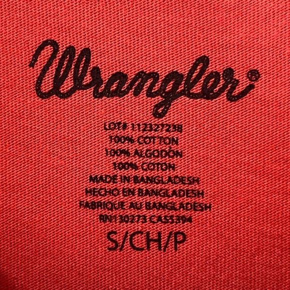 Wrangler Retro Women's Cow skull Desert T-Shirt Red & White Size Small - Picture 3 of 4